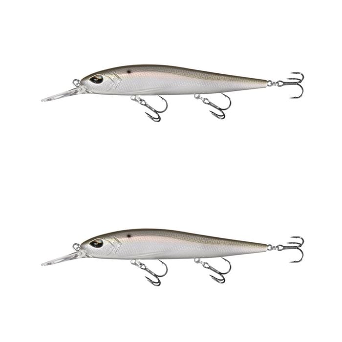 2x 13 Fishing 110mm Whipper Snapper Jerkbait Fishing Lures - Casper Shad