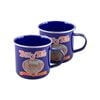 Rojo Rojo Billy Tea Enamel 2 Piece Mug Set 450ml Blue