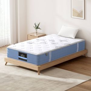 Giselle Single Euro Top Egg crate foam Bamboo fabric 25cm Mattress Pocket spring