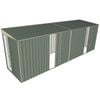 Build-a-Shed 1.5 x 6 x 2m Sliding Door Tunnel Shed With 2 Sliding Side Doors - Green