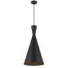 Telbix Flero Modern Pendant Hanging Lamp Light Aluminium Black Brushed