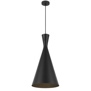 Telbix Flero Modern Pendant Hanging Lamp Light Aluminium Black Brushed