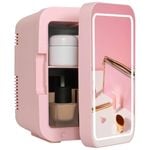 Advwin 8L Mini Fridge Portable Camping Fridge Makeup Fridge Pink