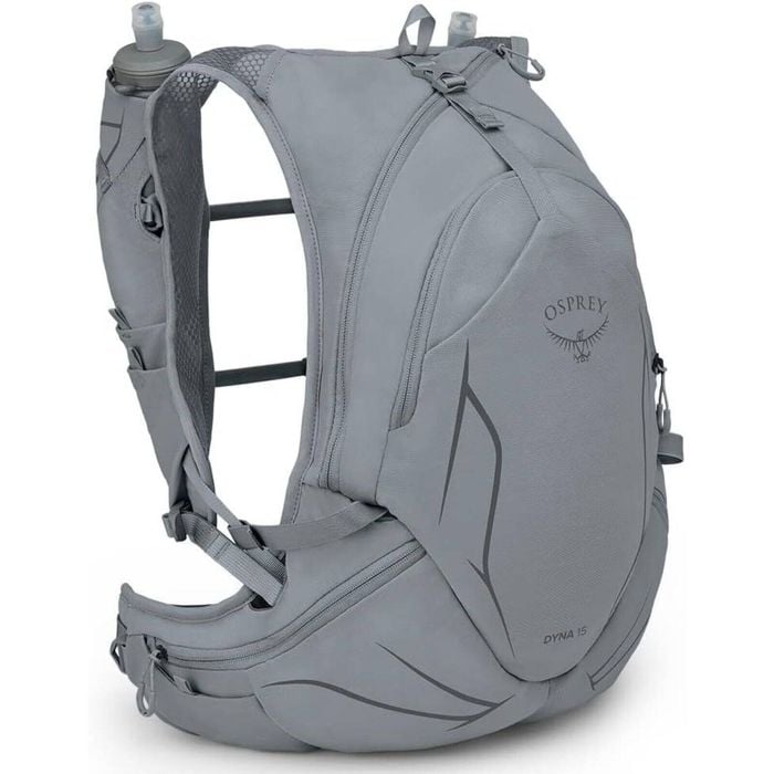 Osprey Dyna 15 Wos Running Hydration Vest  w/ Hydraulics Reservoir in Slate Grey M/L