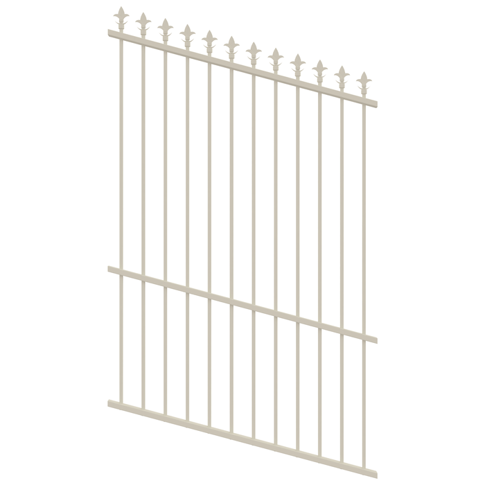 ProtectorAl 0350-1200W x 1800H Surfmist Spear Top Pool Fence Panel Raked Up to 15º