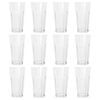 Argon Tableware 580ml Plastic Highball Glasses - Set of 12 - Clear Reusable Cocktail Champagne Fizz Cola Tumbler Drinking Cups
