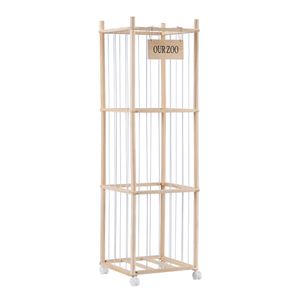 PlayPals 215L Stuffed Animal Toy Storage Organizer w/ Wheels Elastic Cord Cage 40x40x136CM