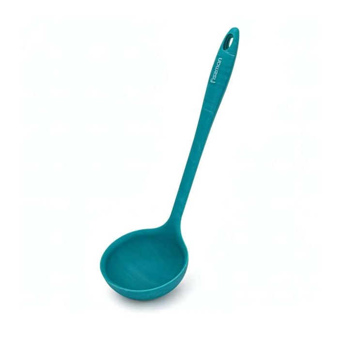 Fissman Silicone Ladle 130ml Heat Resistant Ergonomic Green 32cm