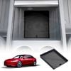 Center Console Organizer Mat for Tesla Model 3 Highland 2023-2024 Black Soft Silicone Non-Slip