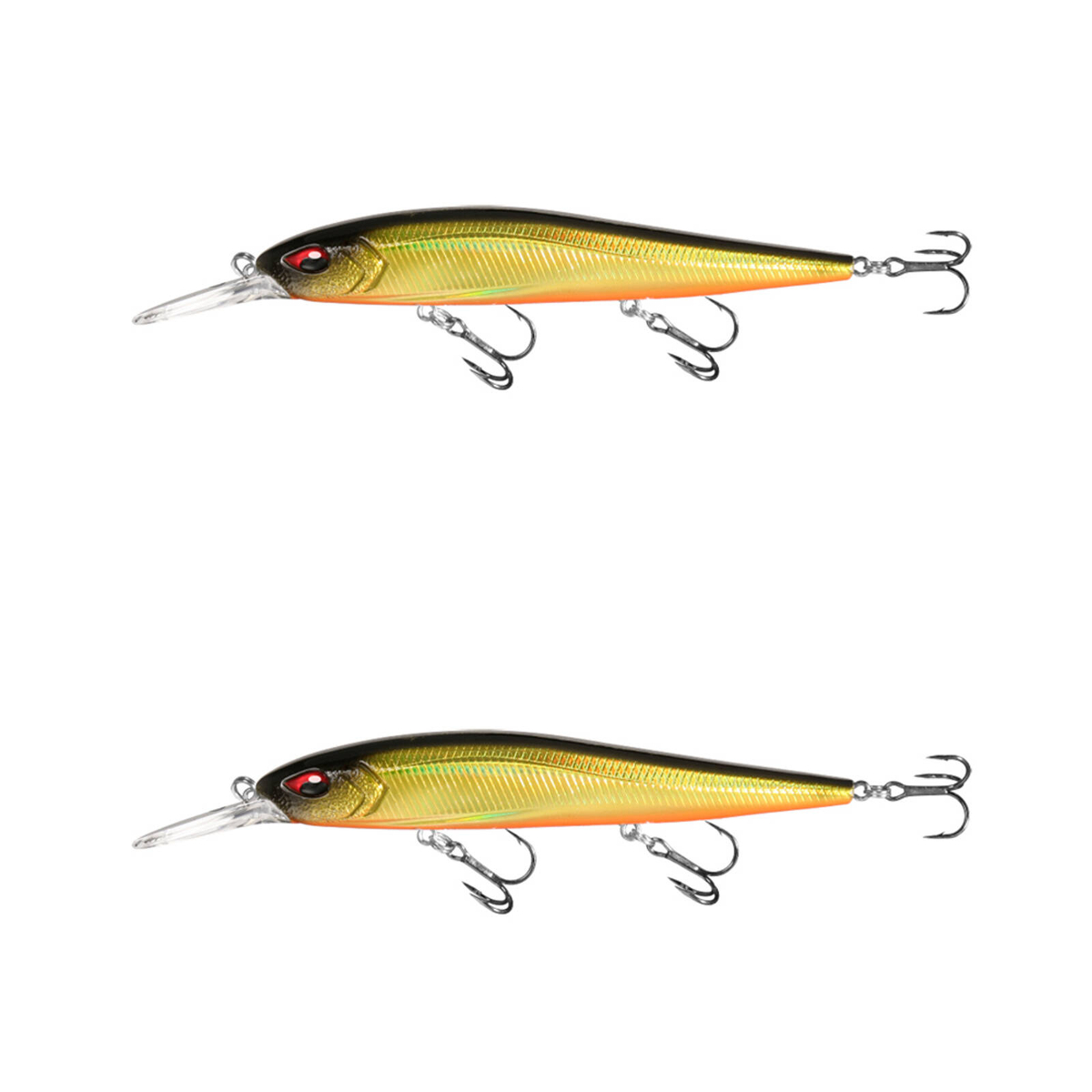 2x 13 Fishing 110mm Whipper Snapper Jerkbait Fishing Lures - Goldilocks ...