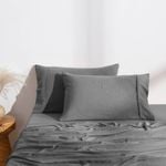 Dreamaker Superfine Washed Microfibre Standard Pillowcase Twin Pack - Charcoal
