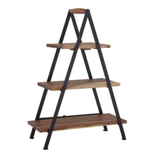 Davis & Waddell Fine Foods Three Tier Serving Stand Natural & Black 48x23x68cm