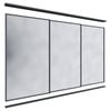 Lugna 2100 x 2701-3600mm Black Mirror Wardrobe Triple Sliding Doors