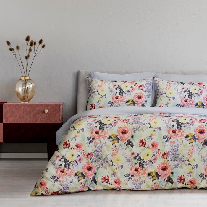 Ardor Boudoir King Spring/Multi Holly Printed Floral Quilt Cover Set