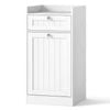 Costway Tilt-out Laundry Hamper Kitchen Storage Cabinet Organizer Shelf White