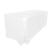 Just Party Linen 6ft Fitted Rectangular Tablecloth with Split Corners - White (1.8m)