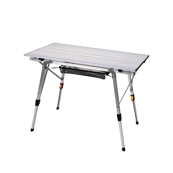 Levede Camping Table Aluminium Roll Up White - Bunnings Australia