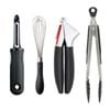 Oxo Good Grips 4 Piece Kitchen Essential Tool Set 4pc Peeler Garlic Press Whisk Tongs