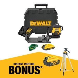 DeWALT 18V Li-ion XR Compact 3 x 360° Green Beam Multiline Laser Combo Kit