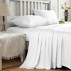LINENOVA 100% Organic Bamboo Sheet Set-White Single
