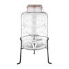 Olympia Drink Dispenser Nantucket Style With Wire Stand Glass Beverage 8.5ltr