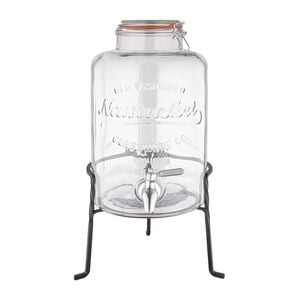 Olympia Drink Dispenser Nantucket Style With Wire Stand Glass Beverage 8.5ltr