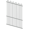 ProtectorAl 0350-1200W x 1800H Palladium Silver Loop Top Pool Fence Panel Raked Up to 15º