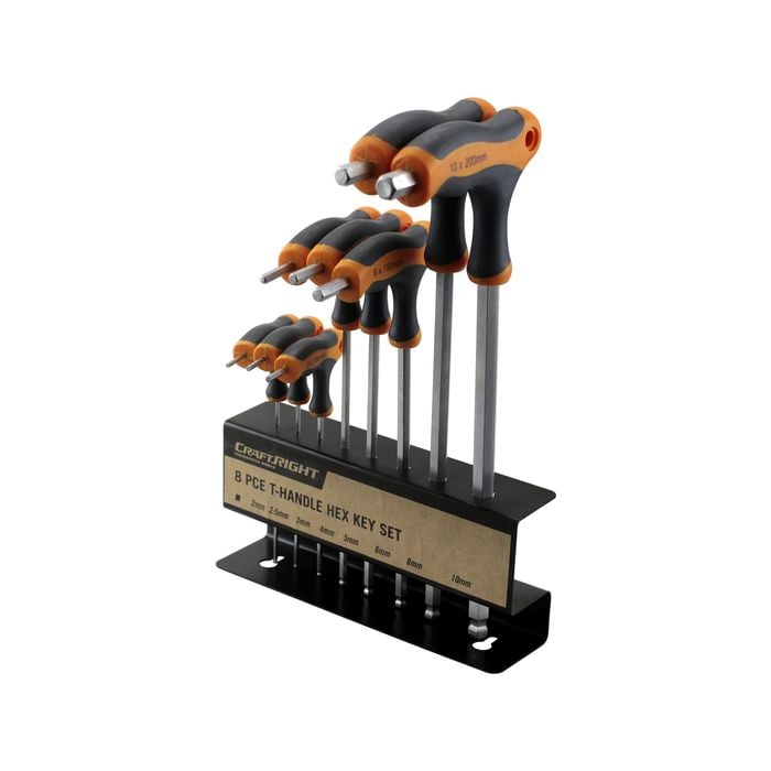 Craftright 8 Piece T-Handle Hex Key Set