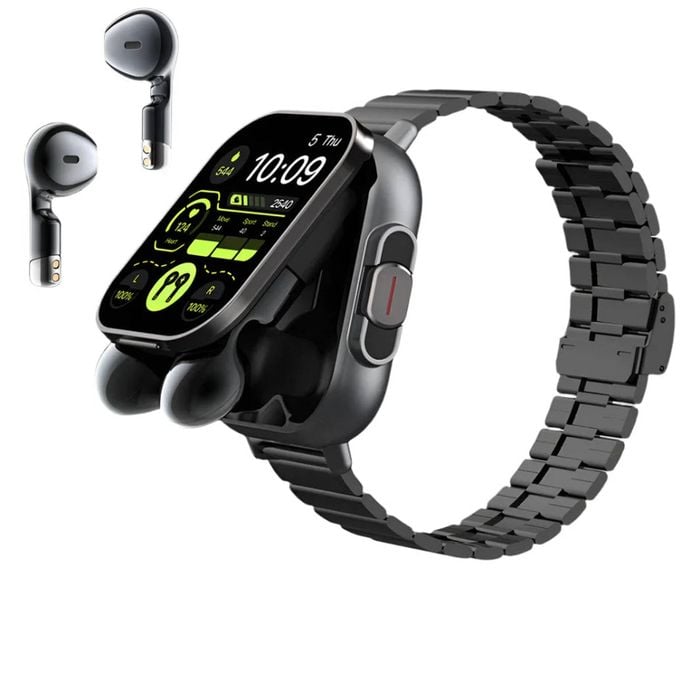 Lifebay 2-in-1 Smart Watch with Earphones Bluetooth GPS (Black)