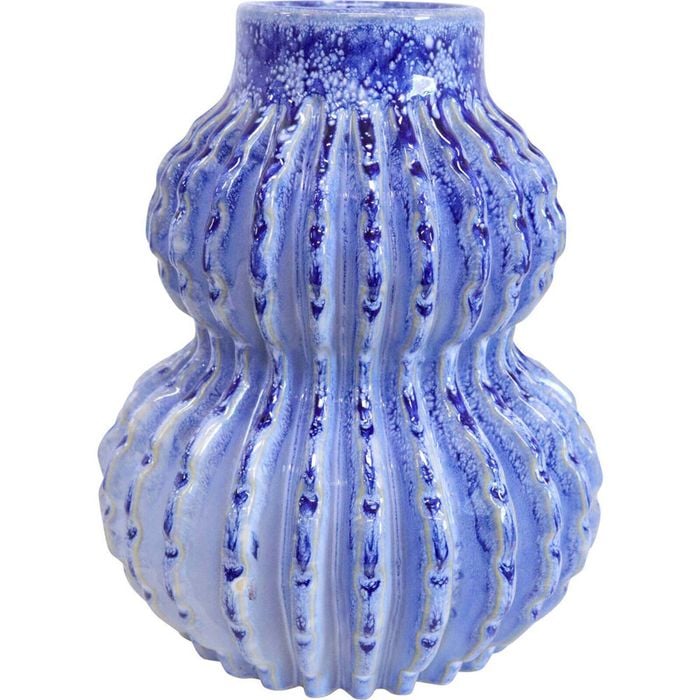 LVD Ceramic Flower Vase Malabar Home Decor 16.5cm Blue
