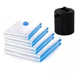 iDeer life VP01 Vacum Bags, Space-Saving Reusable Bags with P01 BlackPump