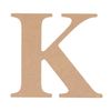 All Set 9cm MDF Alphabet Letter K