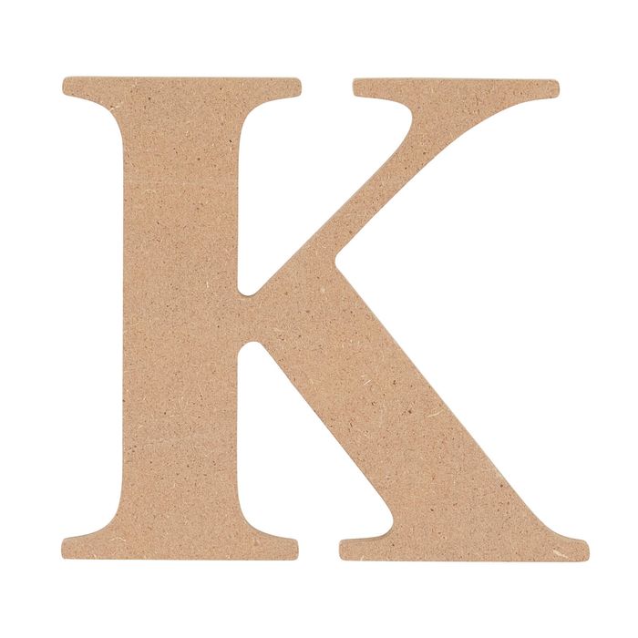 All Set 9cm MDF Alphabet Letter K