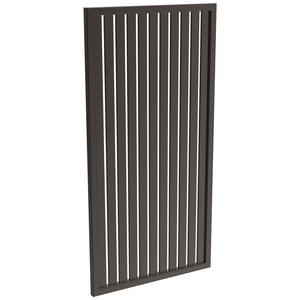 ProtectorAl 300 - 1000 x 1001 - 2000mm Black Satin Vertical 18mm Gap Aluminium Welded Slat Panel - Black
