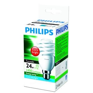 Philips Spiral B22 CFL 1450Lm Cool Daylight 24W Globe