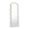 Oikiture 160x60cm Full Length Mirror Boucle Frame Wavy Floor Mirrors