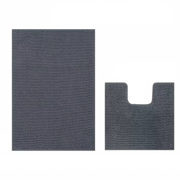 Large Chenille Bath Mat Toilet Root Mat Super Comfy Non Slip Highly Absorbent