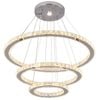 Eli & Co. Lighting Zaria 3-Ring Adjustable Crystal Chandelier Tri-Colour LED Ceiling Light