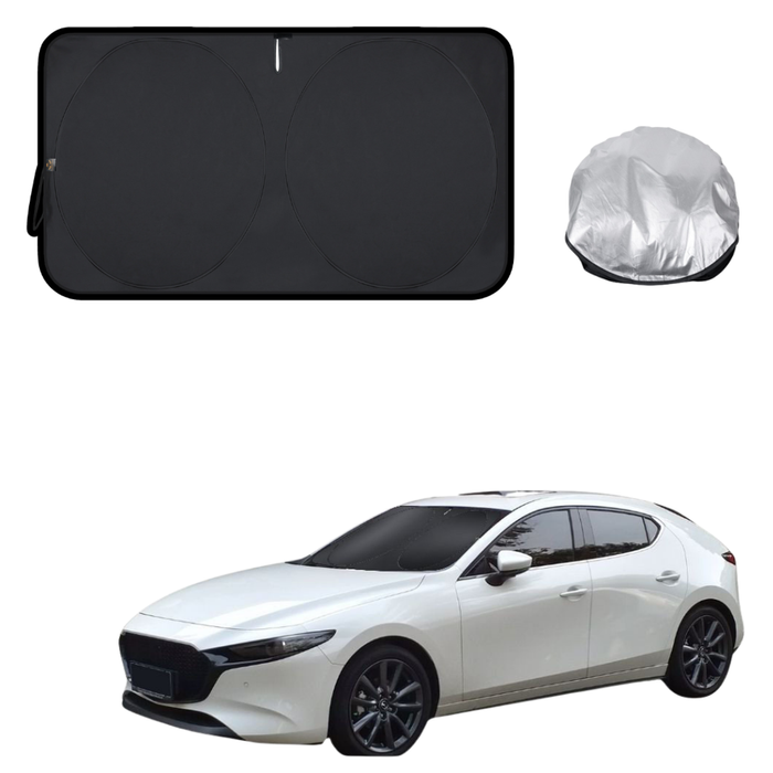 Front Windscreen Sun Shade for Mazda 3 2019 - Current (BP) - Standard 150 x 85 cm - Black