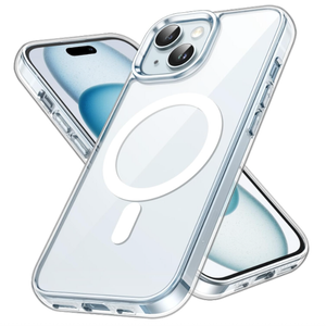 Case Clear Magnetic Shockproof Cover - For Apple iPhone 15 (Clear)