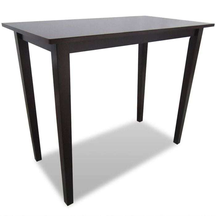 vidaXL Bar Table Light 110cm MDF Veneer Rubber