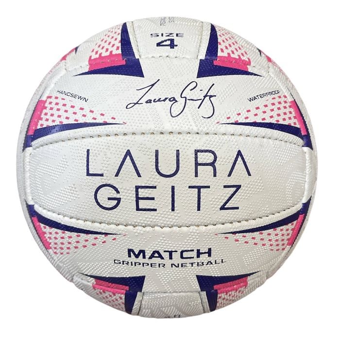 Laura Geitz Match Gripper Netball Hand Sewn Waterproof Official Size 4