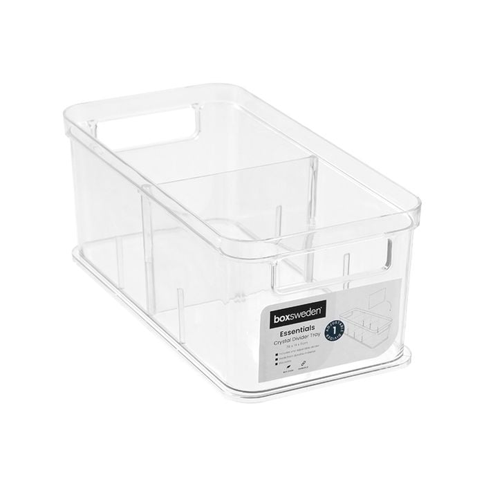 Boxsweden Small Crystal Storage Container With Adjustable Divider