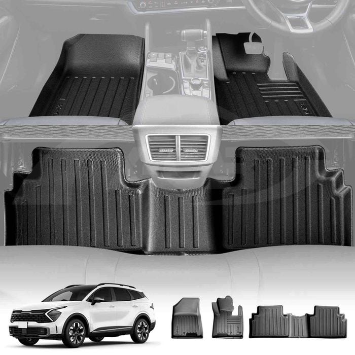 3D All-Weather TPE Floor Mats for Kia Sportage 2021-Onwards Customized Floor Liners Full Set Carpet