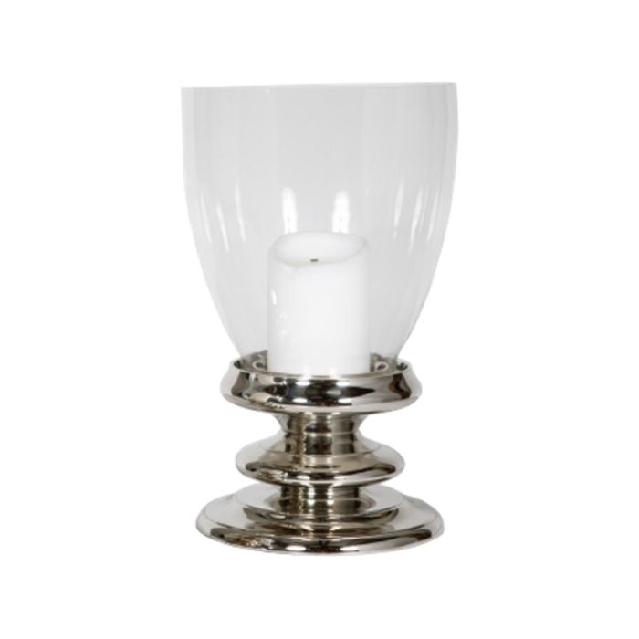Ssh Collection Jackie 43cm Tall Hurricane Lamp - Polished Nickel Stand