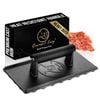 Gourmet Easy Burger Press 3LB Cast Iron, Heavy Duty Smash Smasher, Heat Resistant Handle