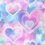 Neon Hearts Pink/Blue Wallpaper 13785 53cm x 10.05m