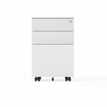 OLG Office Agile Mobile Pedestal White Steel, 2 Drawer, 1 File