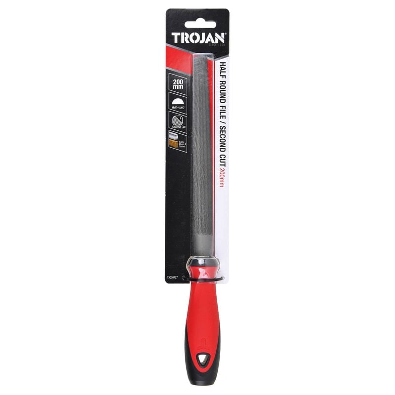 Trojan 200mm Second Cut Half Round File