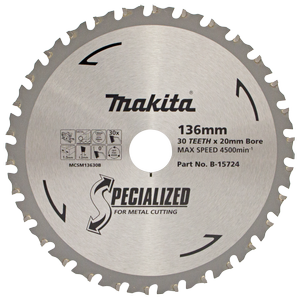 Makita Blade Circular Saw 136x20mm 30t Metal